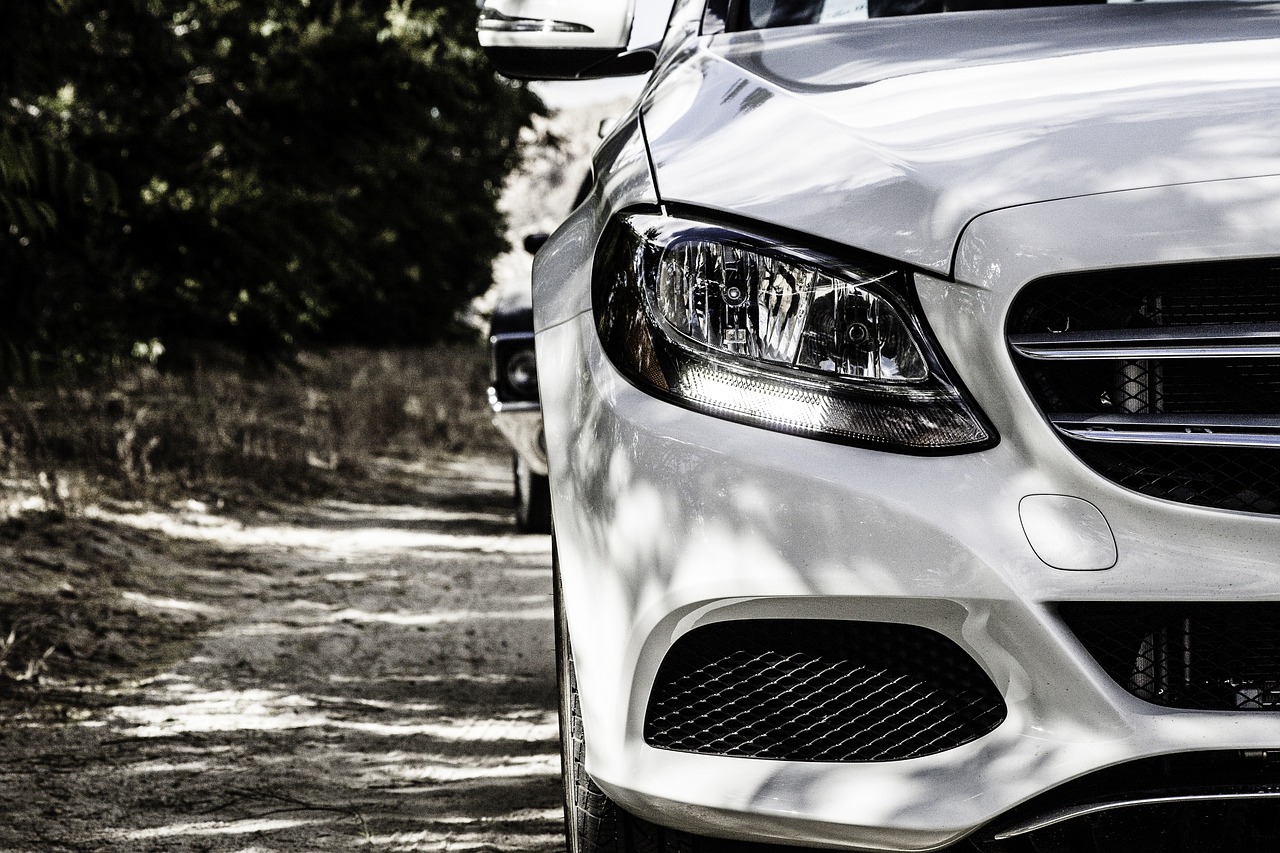 mercedes-benz, car, white