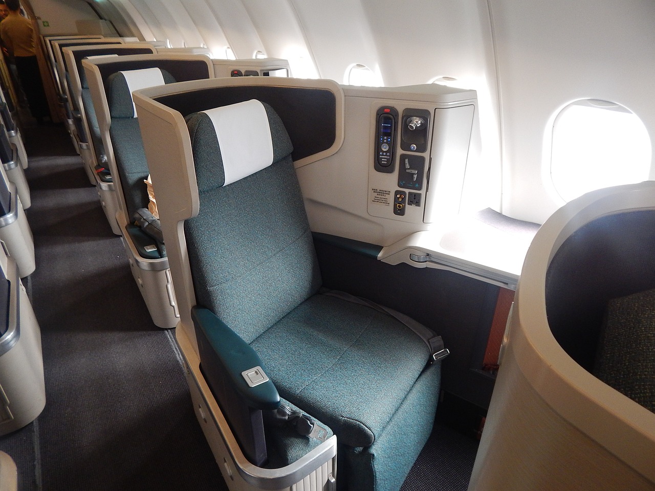 business coach, flight, seating